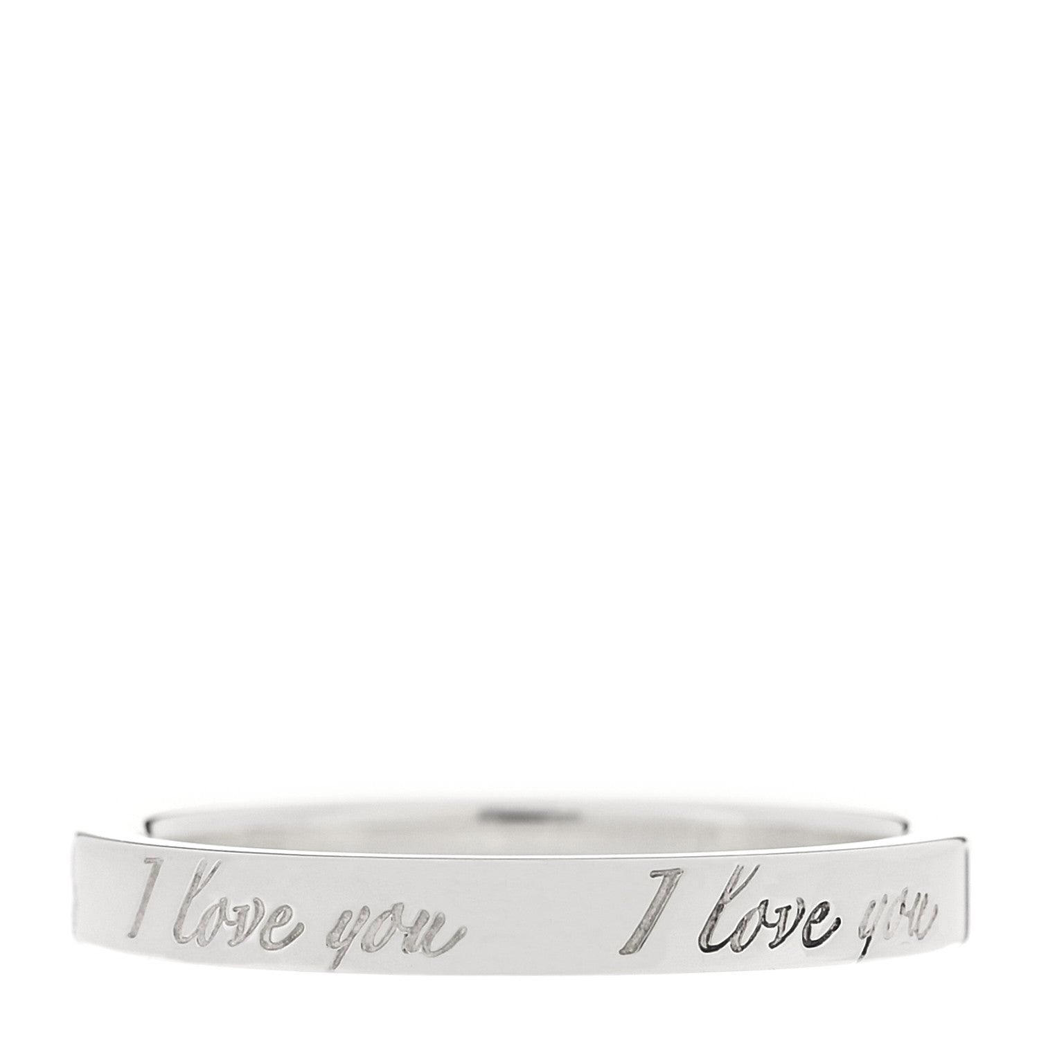 Tiffany Sterling Silver I Love You Band Ring 56 7.75 3 of 4