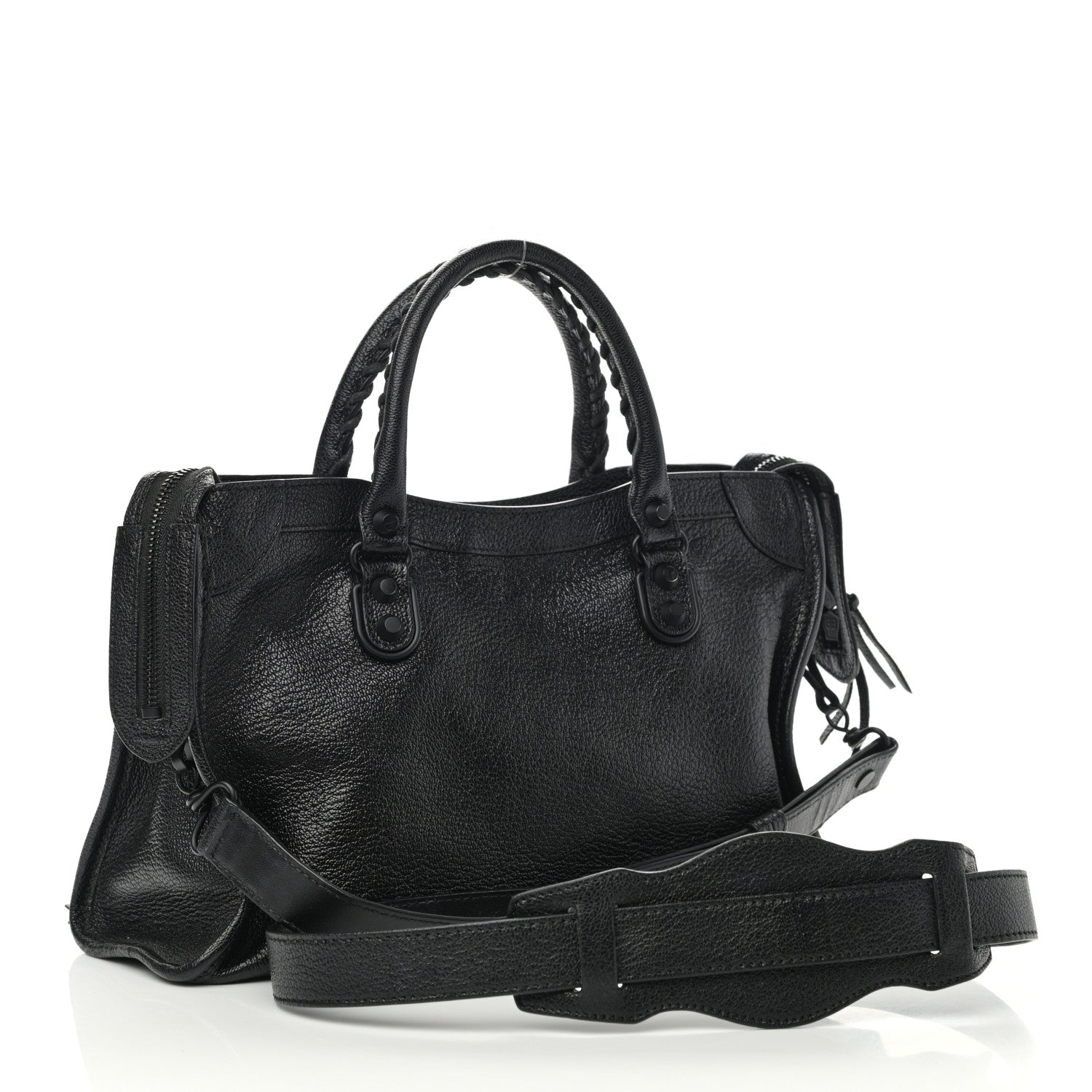 Balenciaga Chevre Black Metallic Edge Hardware S City Black 3 of 10