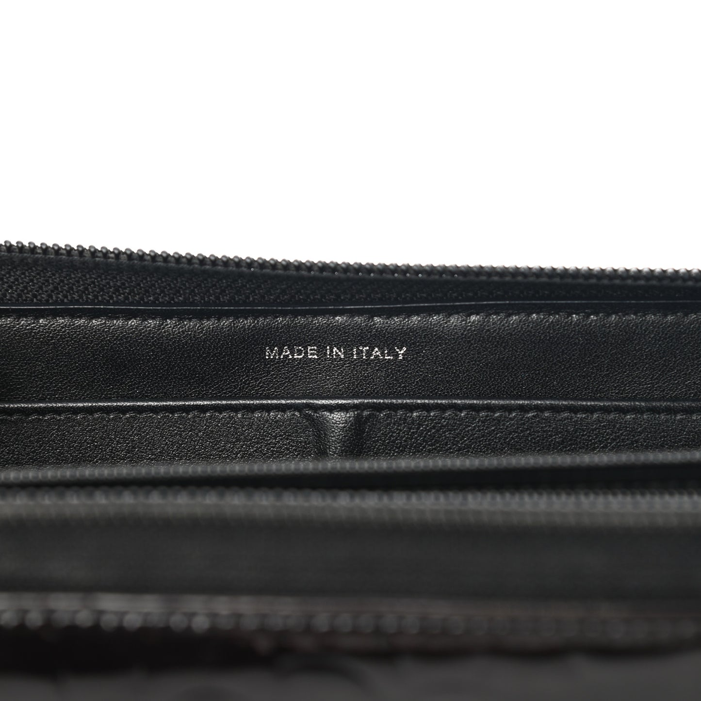 Patent Camellia Embossed Large Zip Around Gusset Wallet Black
