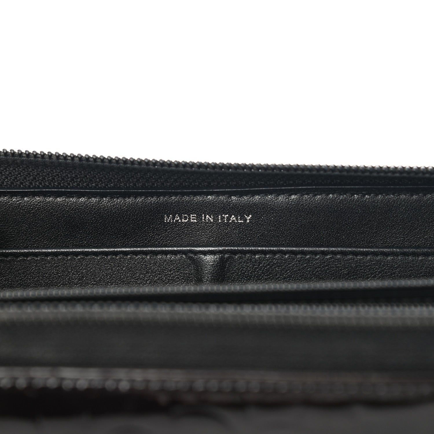 Chanel Patent Camellia Embossed Large Zip Around Gusset Wallet Black 7 of 12