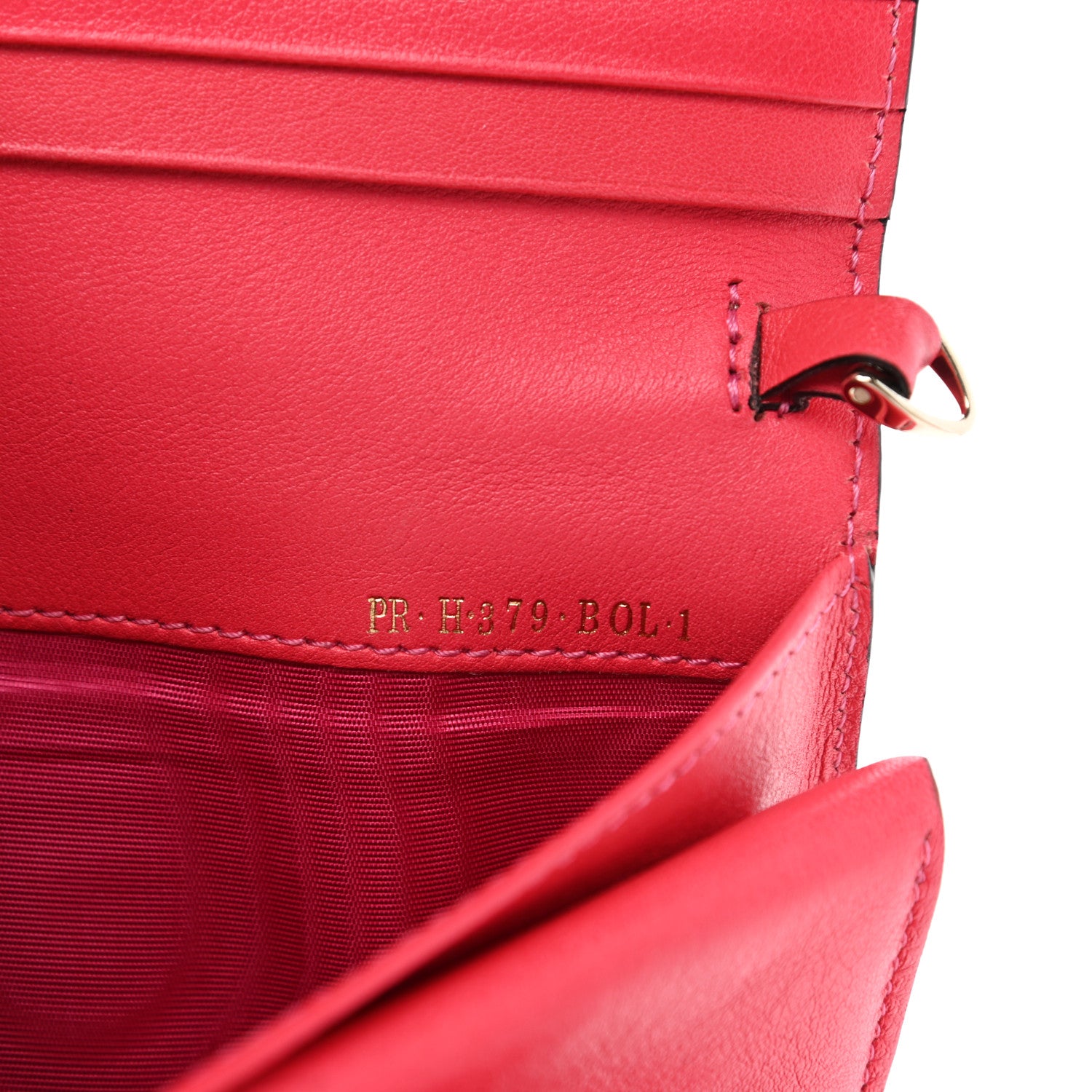 Valentino Garavani Vitello Rockstud Wallet On Strap Deep Rose 8 of 11