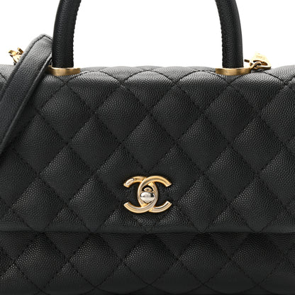 Chanel Caviar Quilted Mini Coco Handle Flap Black 7 of 9