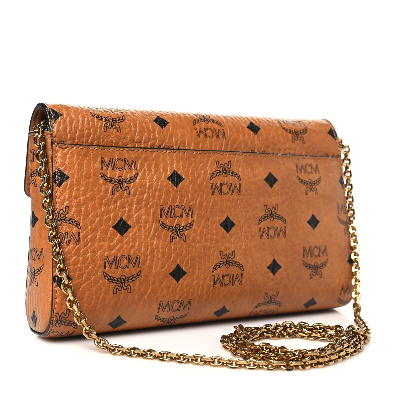 MCM Visetos Medium Patricia Wallet On Chain Cognac 3 of 12