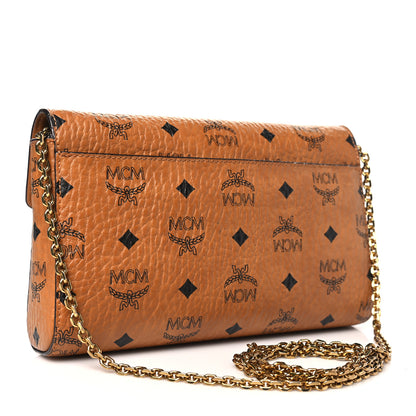 MCM Visetos Medium Patricia Wallet On Chain Cognac 3 of 12