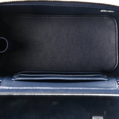 Chanel Lambskin Quilted Metal Small Top Handle Vanity Case With Chain Blue 5 of 11