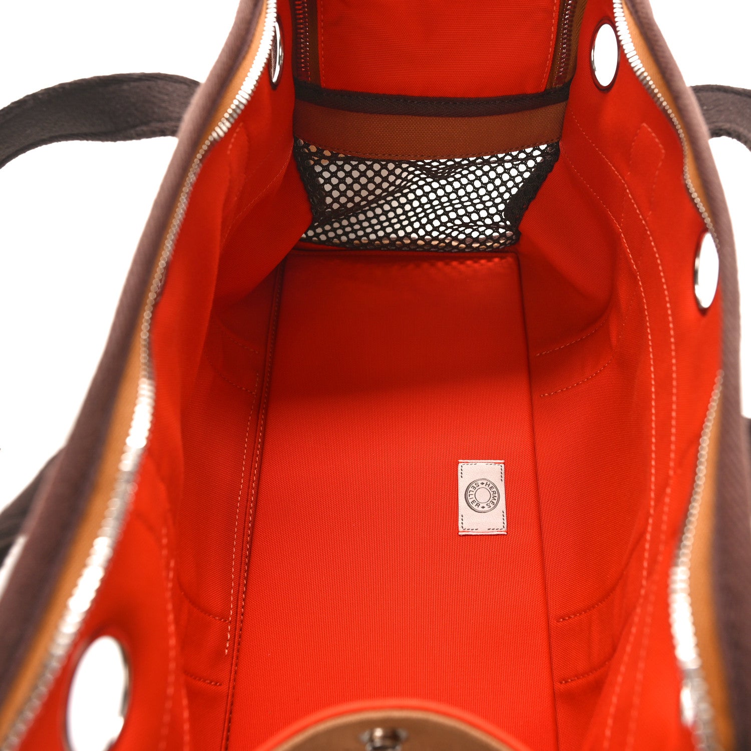 Hermes Polyamide Cotton Carrying Dog Bag Fauve Feu 5 of 8
