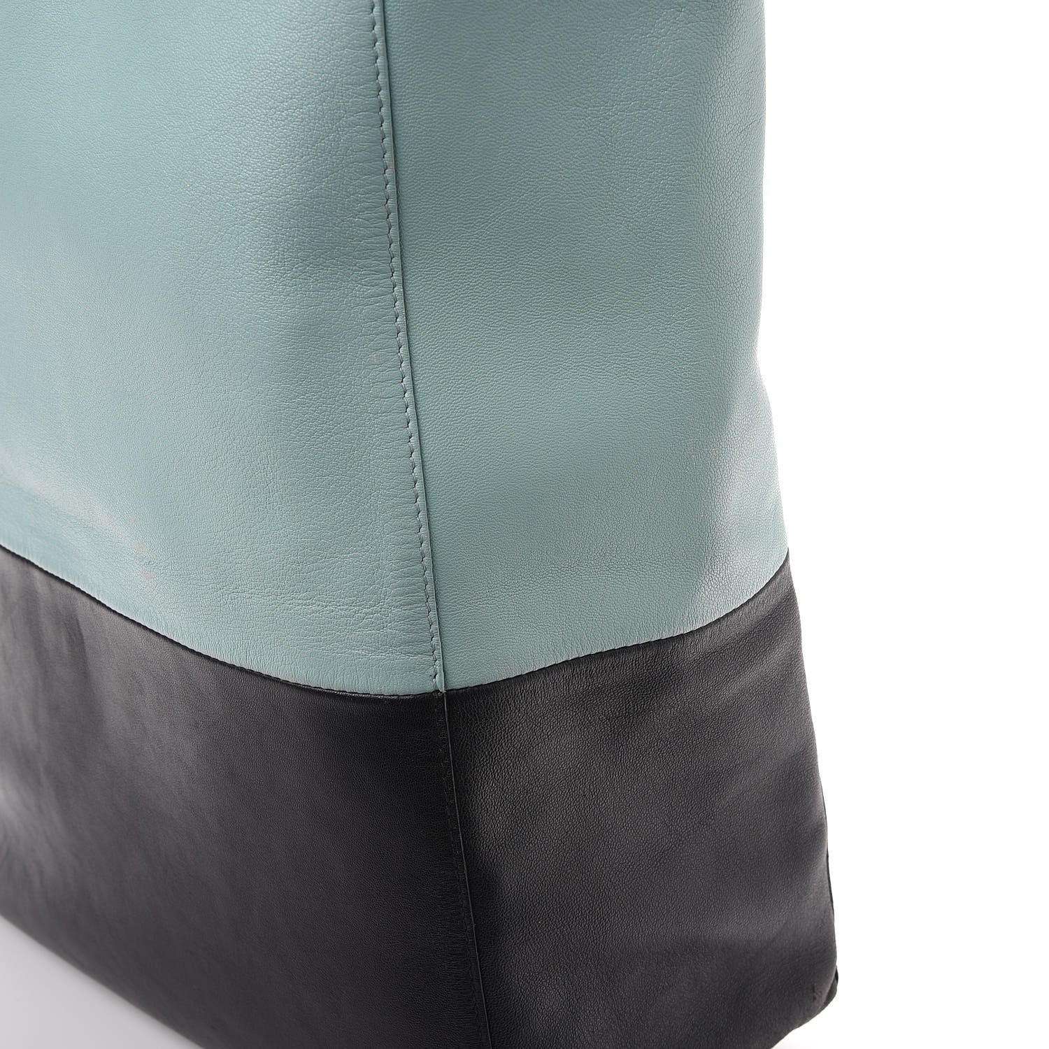 Celine Lambskin Vertical Bi-Cabas Blue Black 13 of 21