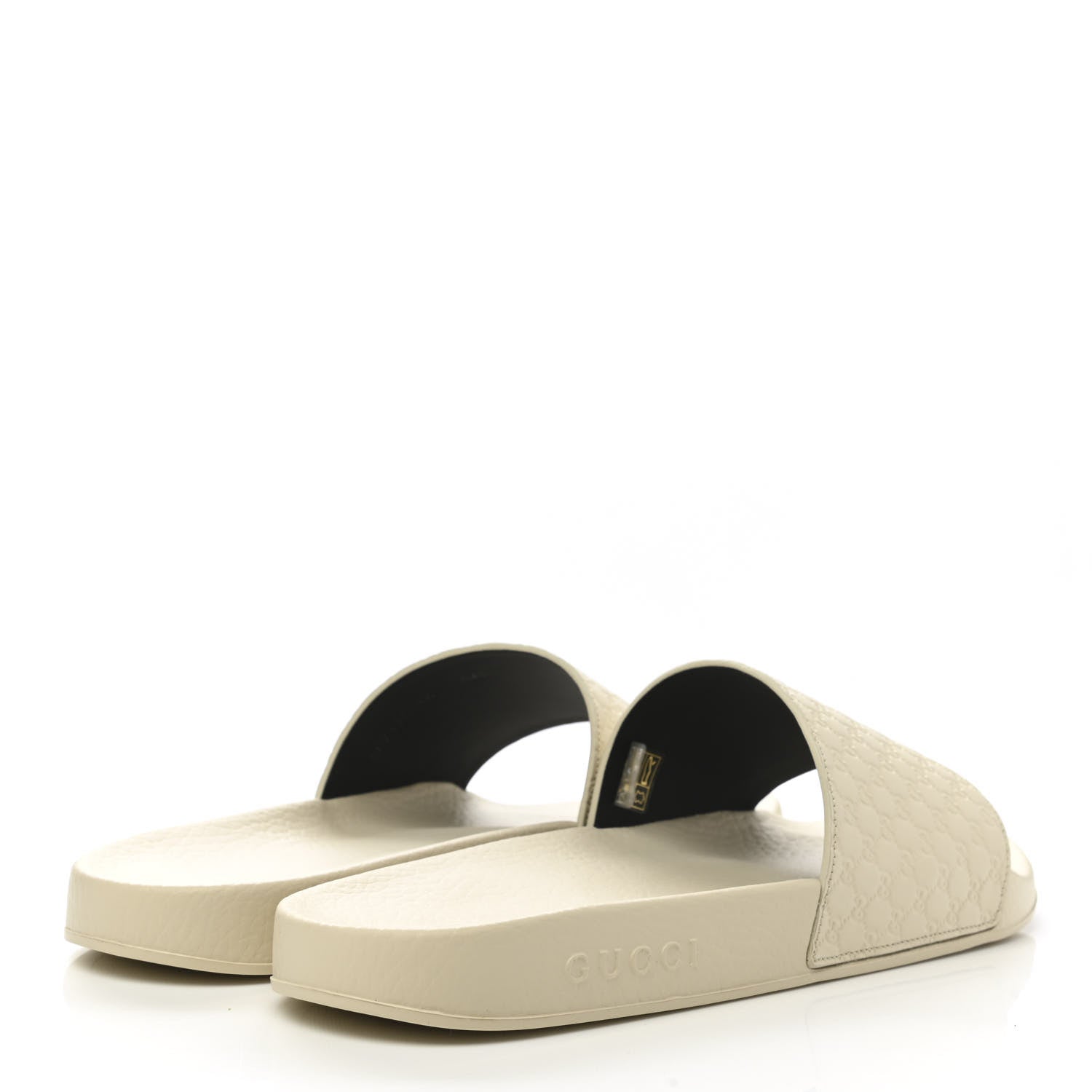 Gucci Microguccissima Mens Slide Sandals 10 Ivory 4 of 10