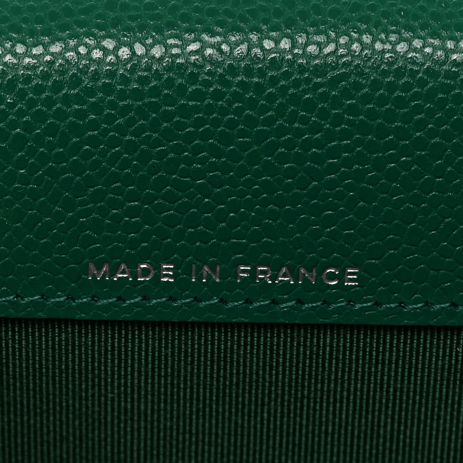 Chanel Caviar Quilted Flap Card Holder Wallet Green 6 of 8