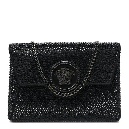 Versace Crystal La Medusa Envelope Clutch Black 1 of 10