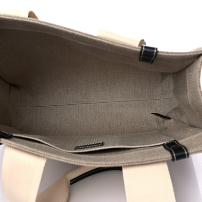 Chloe Cotton Calfskin Medium Woody Ribbon Tote White Black 5 of 9