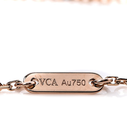Van Cleef & Arpels 18K Rose Gold Carnelian Sweet Alhambra Heart Bracelet 4 of 5