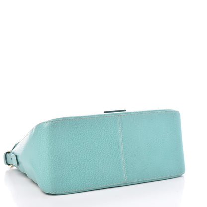Fendi Leather Big Forever Mama Baguette Turquoise 4 of 6