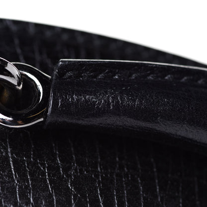 Gucci Monogram Medium Horsebit Chain Hobo Black 12 of 13