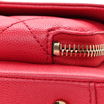 Chanel Caviar Quilted Small Business Affinity Flap Red 13 of 14