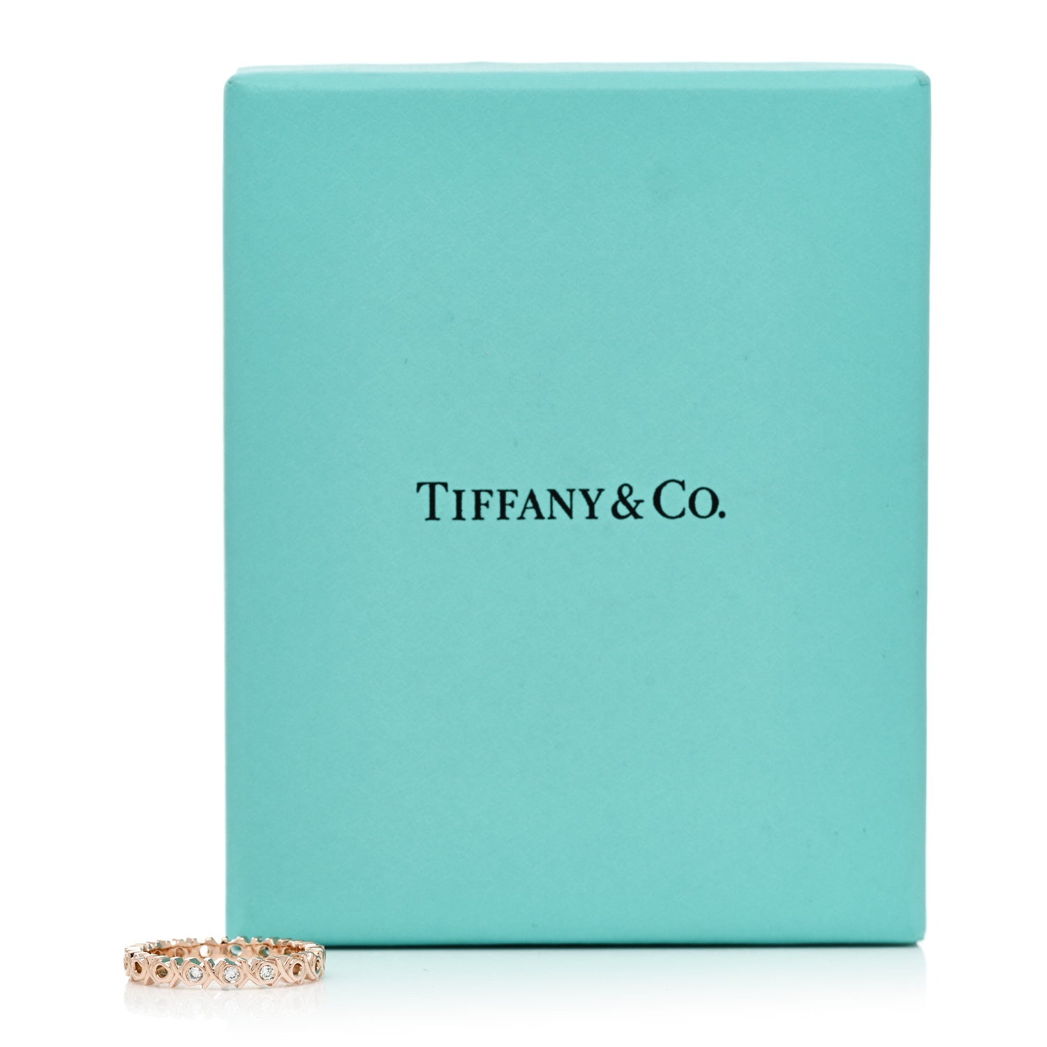 Tiffany 18K Rose Gold Diamond Paloma Picasso Graffiti Narrow Love and Kisses Ring 54 7 5 of 5