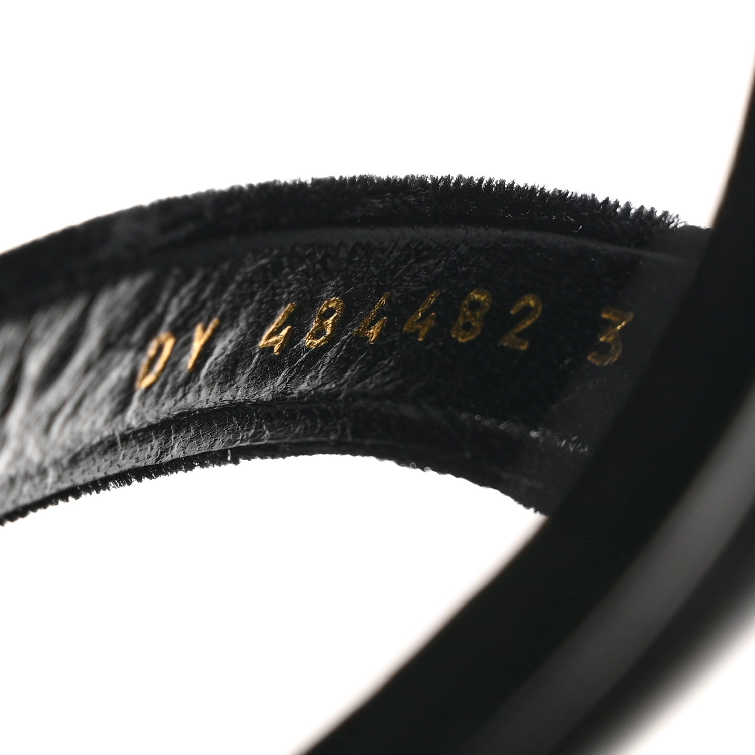 Saint Laurent Velvet Amber 105 Ankle Strap Sandals 38.5 Black 7 of 9