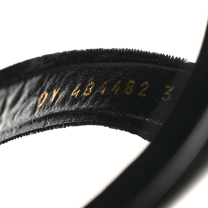 Saint Laurent Velvet Amber 105 Ankle Strap Sandals 38.5 Black 7 of 9