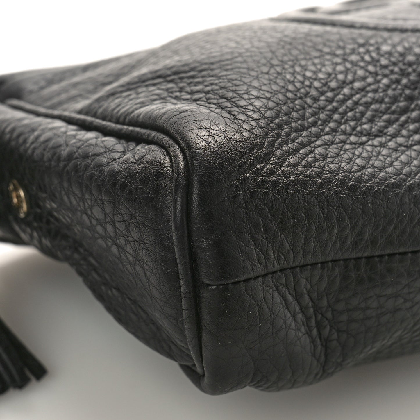 Pebbled Calfskin Soho Cosmetic Case Black