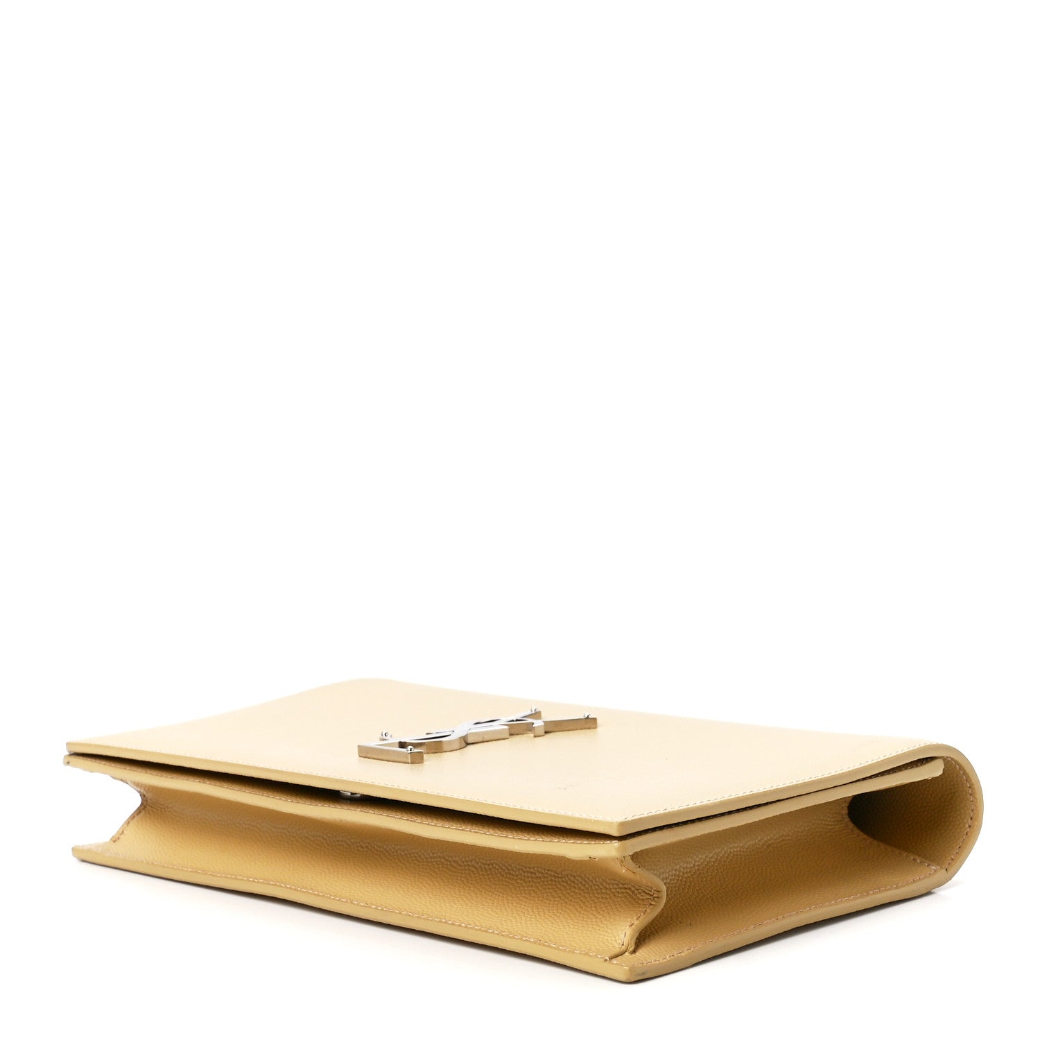 Saint Laurent Grain De Poudre Classic Kate Monogram Clutch Nude Powder 10 of 13