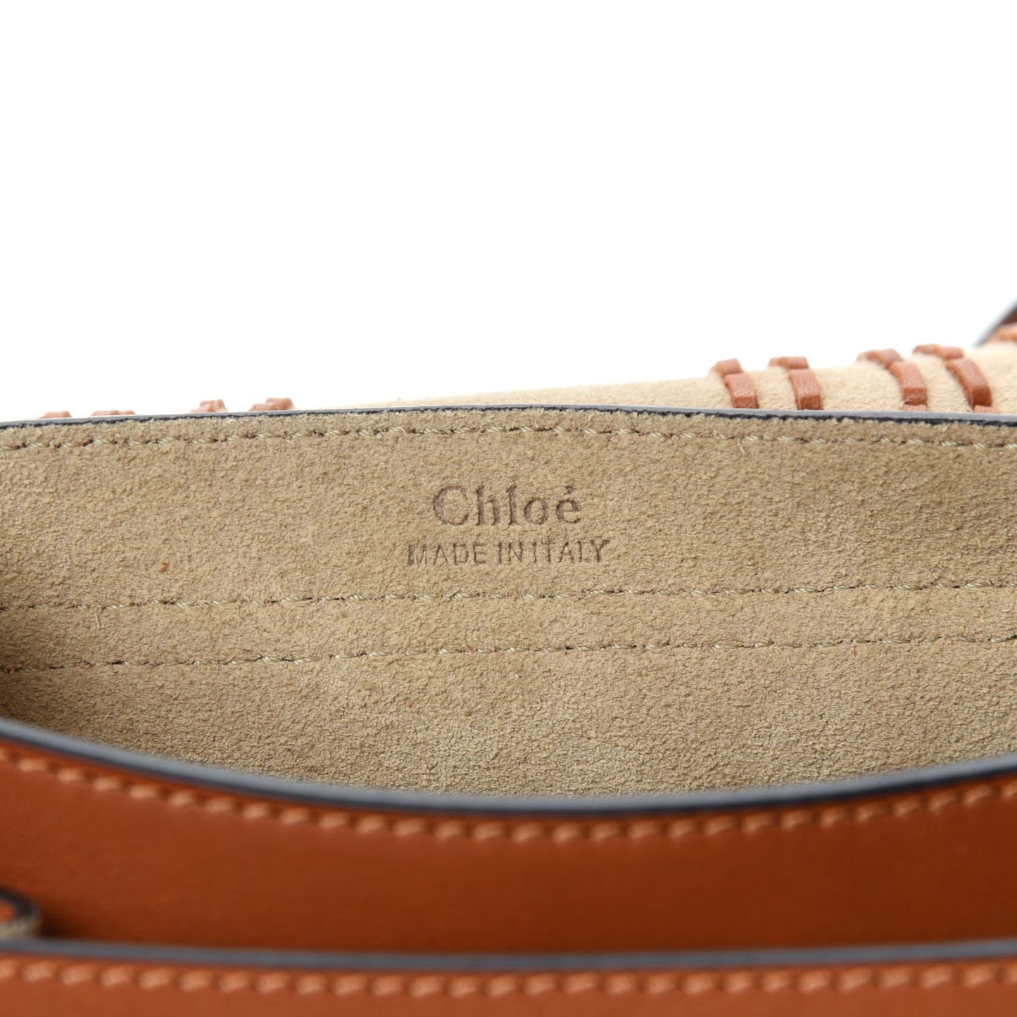 Calfskin Braided Mini Hudson Shoulder Bag Caramel