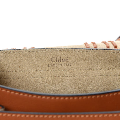Chloe Calfskin Braided Mini Hudson Shoulder Bag Caramel 8 of 9