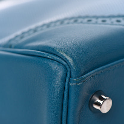 Hermes Swift Grain d'H Ghillies Kelly 35 Bleu Izmir 36 of 44