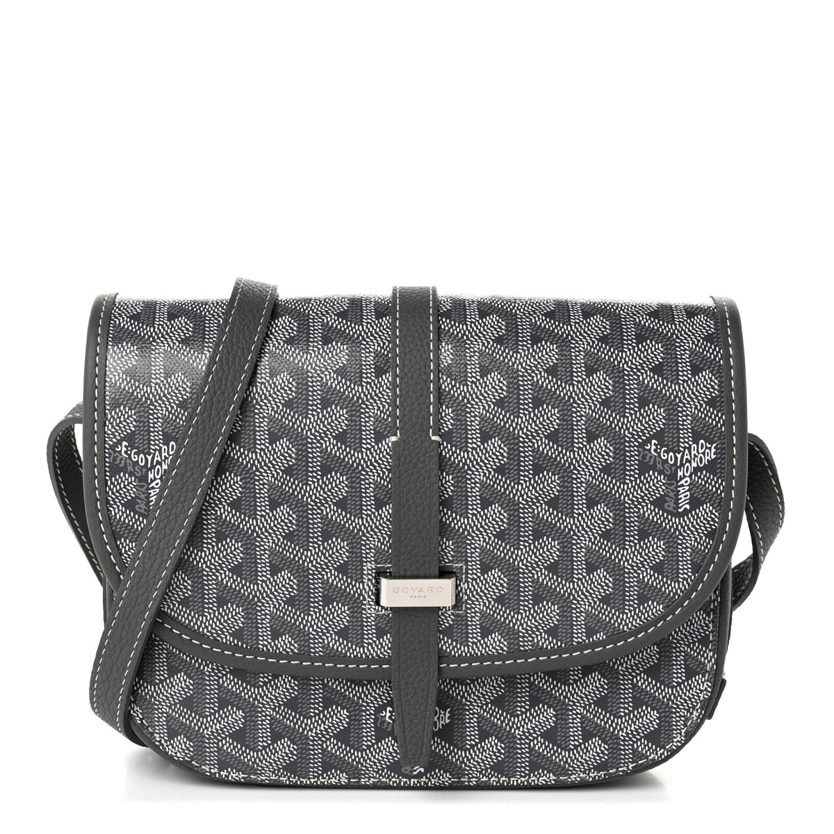 Goyardine Belvedere II PM Messenger Bag Gray