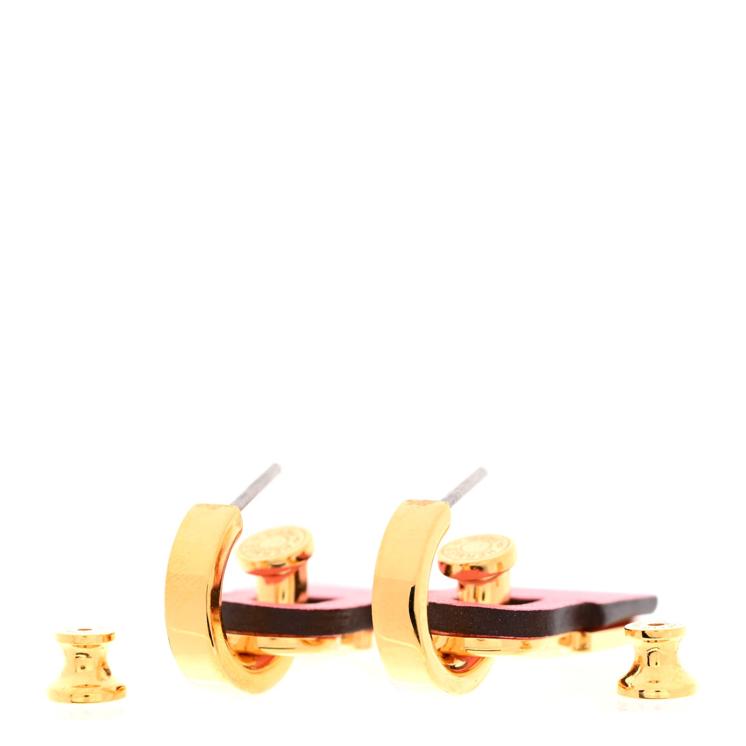 Hermes Swift O'Kelly Earrings Rose Azalee 3 of 8