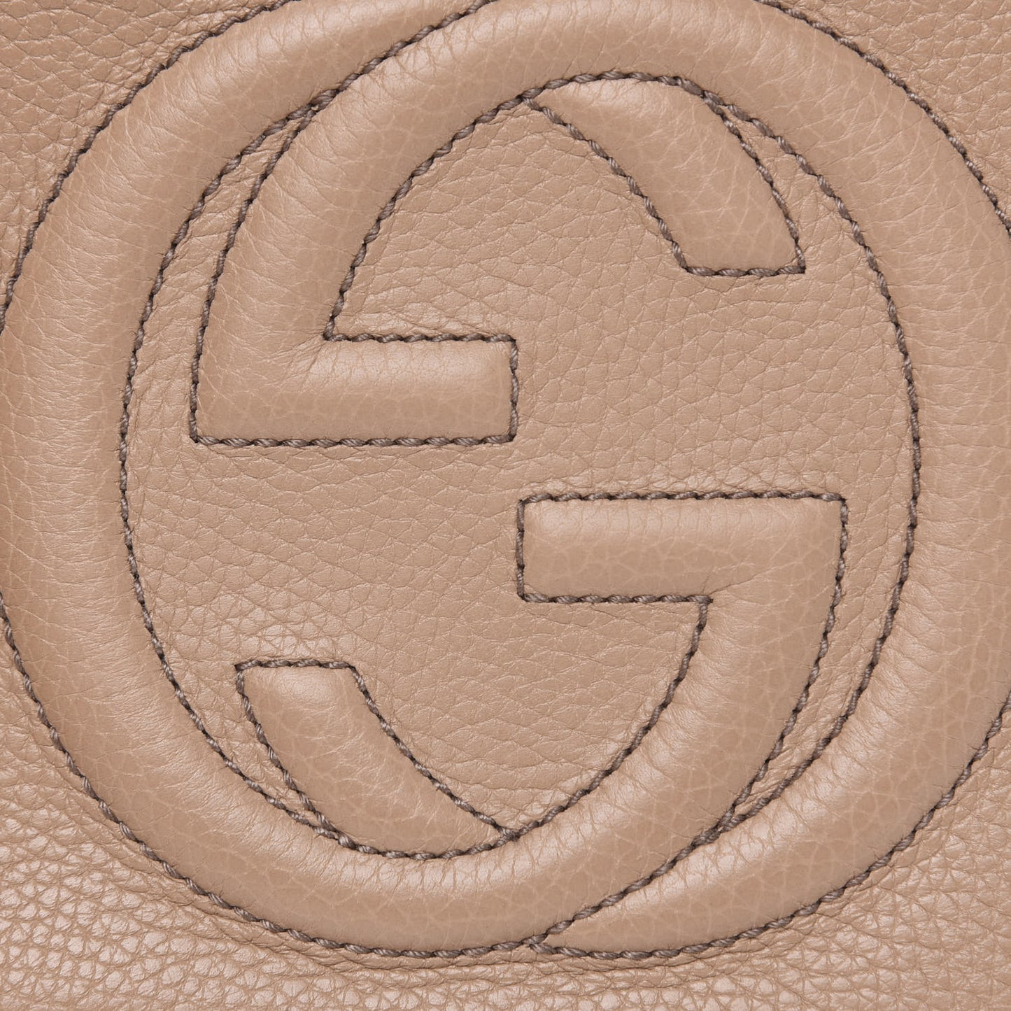 Pebbled Calfskin Small Soho Disco Bag Rose Beige