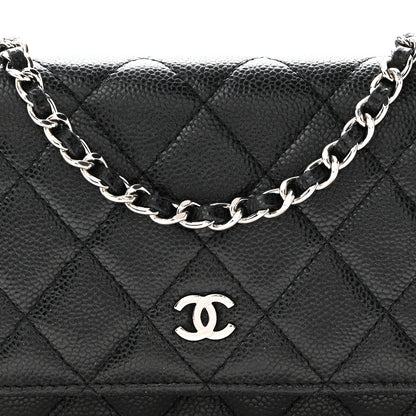 Chanel Caviar Quilted Mini Wallet On Chain WOC Black 7 of 10