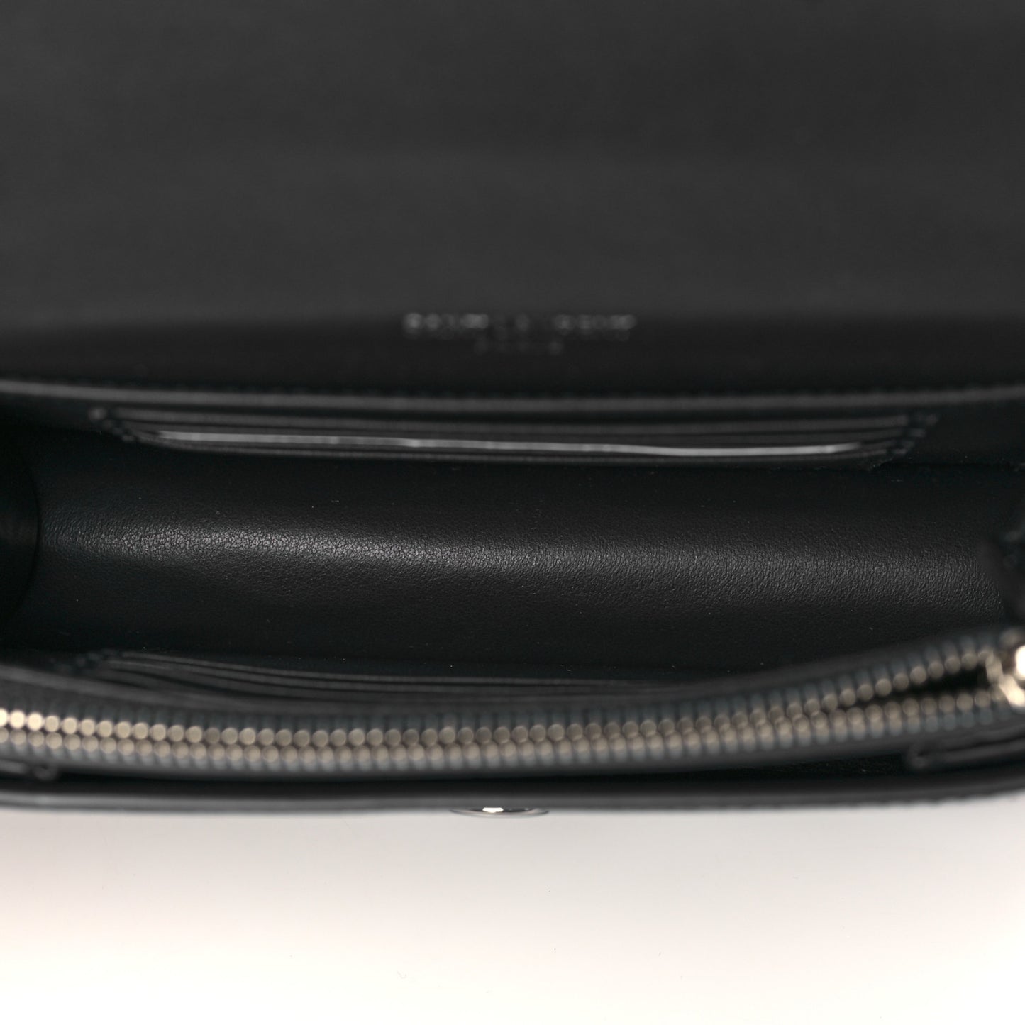 Calfskin Crocodile Embossed Monogram Sunset Chain Wallet Navy