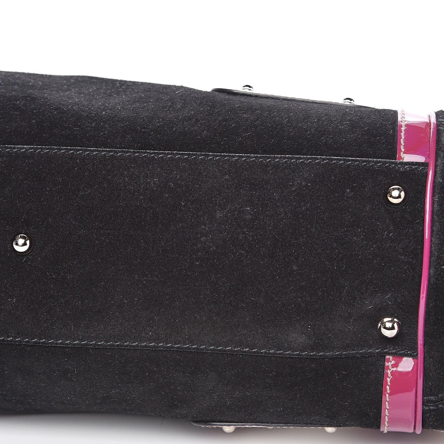 Gucci Suede Race Medium Top Handle Tote Black 8 of 11