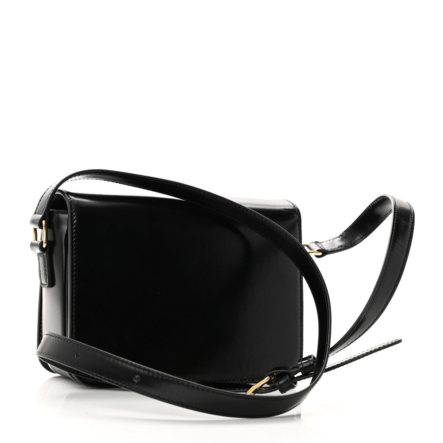 Celine Shiny Calfskin Small Triomphe Black 3 of 9