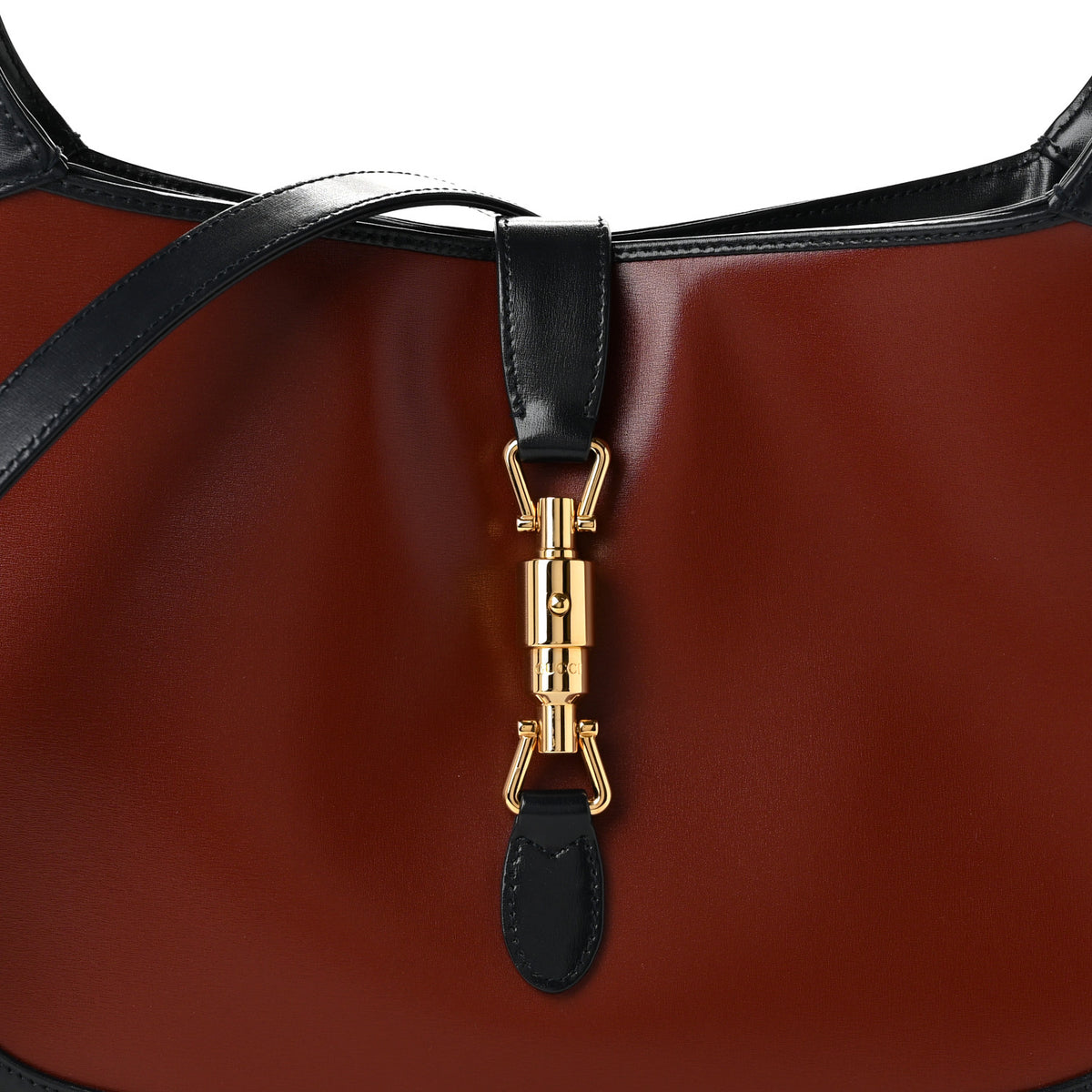 Gucci Boarded Dyana Lux Calfskin Bi-Color Medium Jackie 1961 Hobo Red Mineral Blue 8 of 10