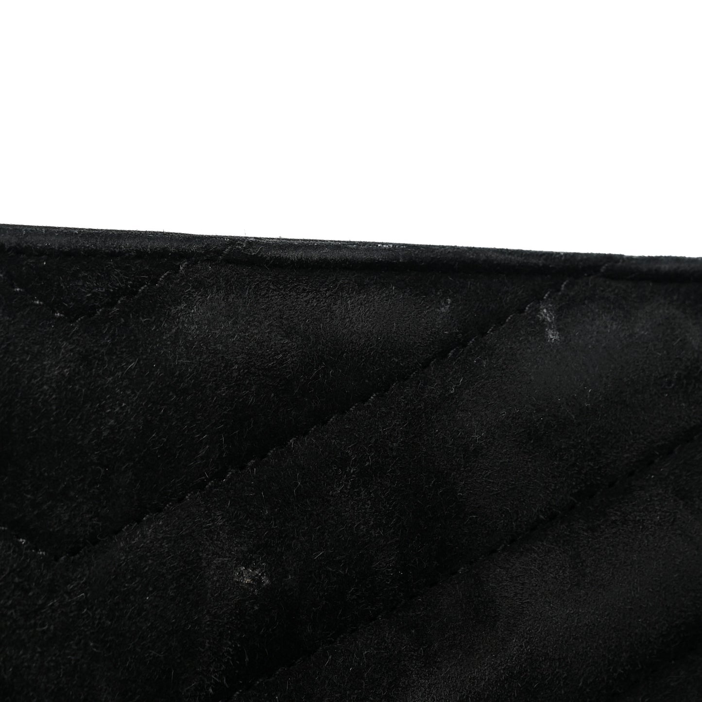 Suede Y Quilted Monogram Medium Loulou Chain Satchel Black