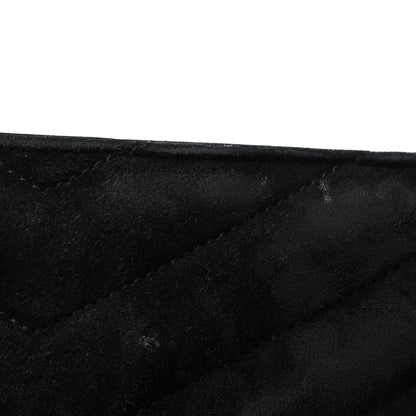 Saint Laurent Suede Y Quilted Monogram Medium Loulou Chain Satchel Black 12 of 13