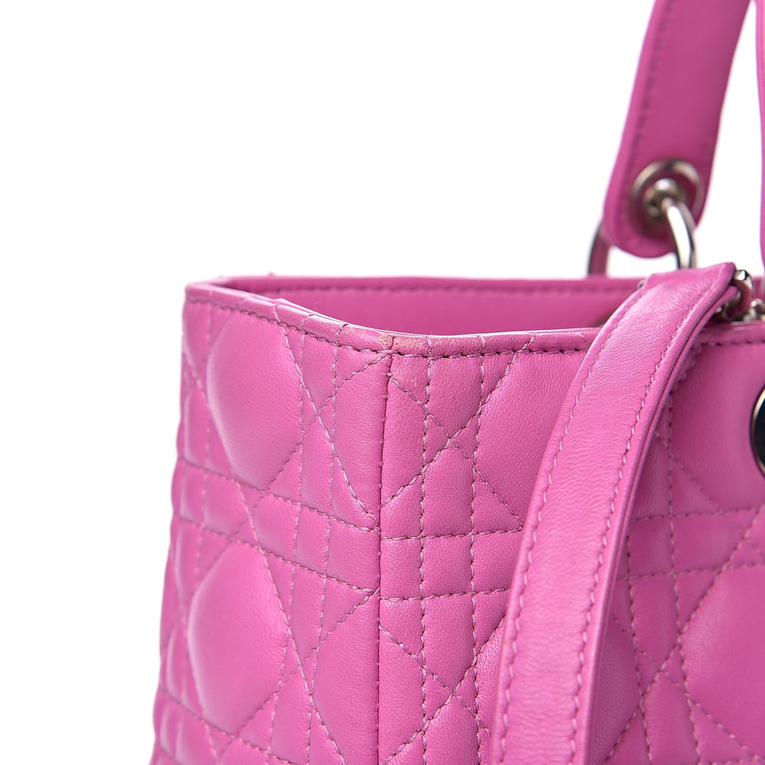 Christian Dior Lambskin Cannage Large Lady Dior Pink 11 of 15