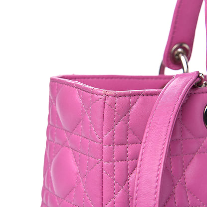 Christian Dior Lambskin Cannage Large Lady Dior Pink 11 of 15