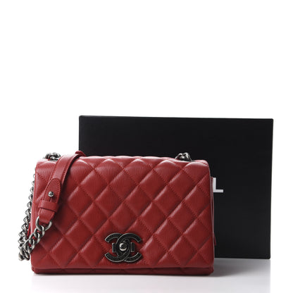 Chanel Goatskin Quilted Medium City Rock Flap Red 11 of 11
