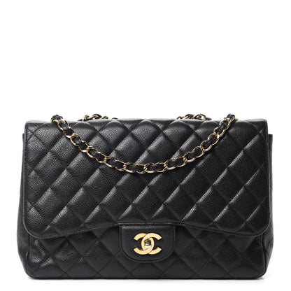 Chanel Caviar Quilted Jumbo Single Flap Black 1 of 14