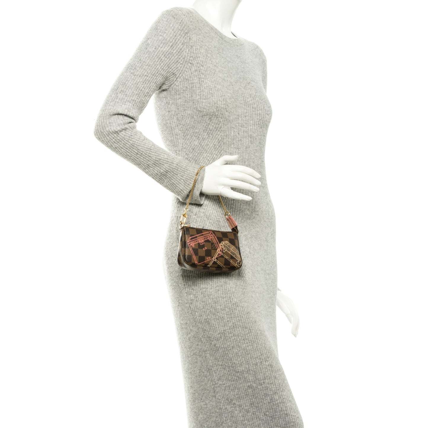 Damier Ebene 2014 Christmas Animation Mini Pochette Accessories