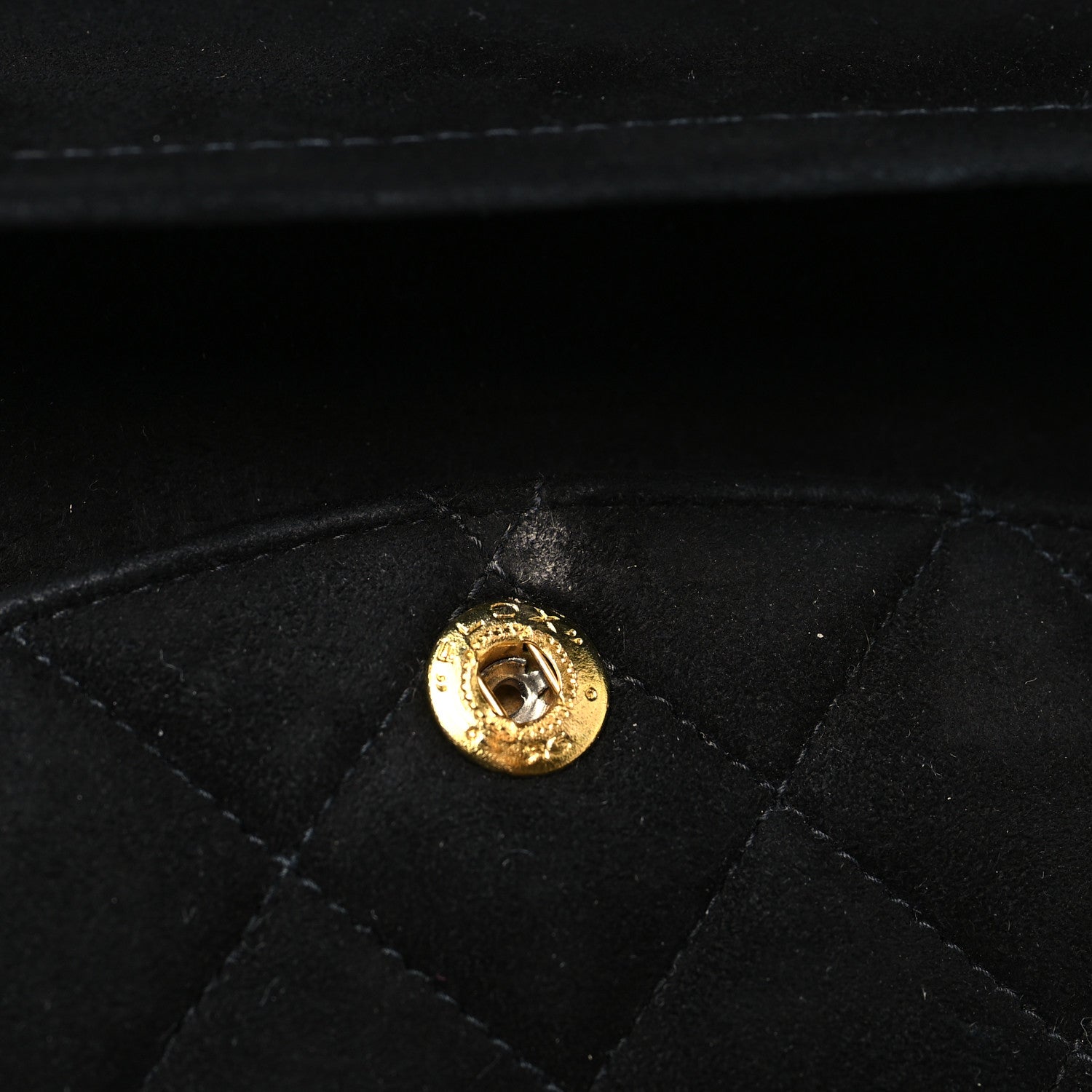 Chanel Velvet Quilted Medium Double Flap Black 12 of 13