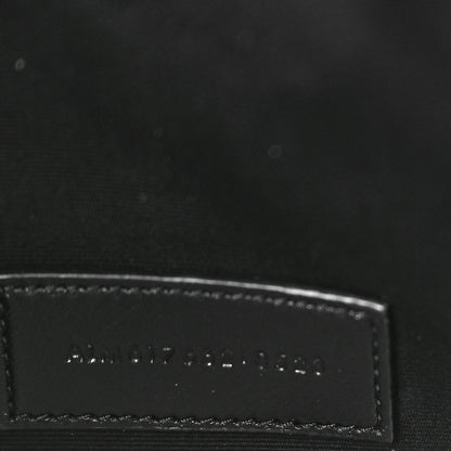 Saint Laurent Grain De Poudre Matelasse Chevron Monogram Envelope Clutch Black 6 of 8