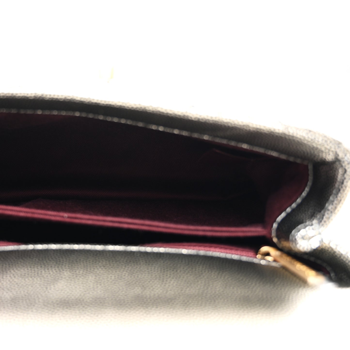 Metallic Caviar Quilted Mini Coco Handle Flap Silver