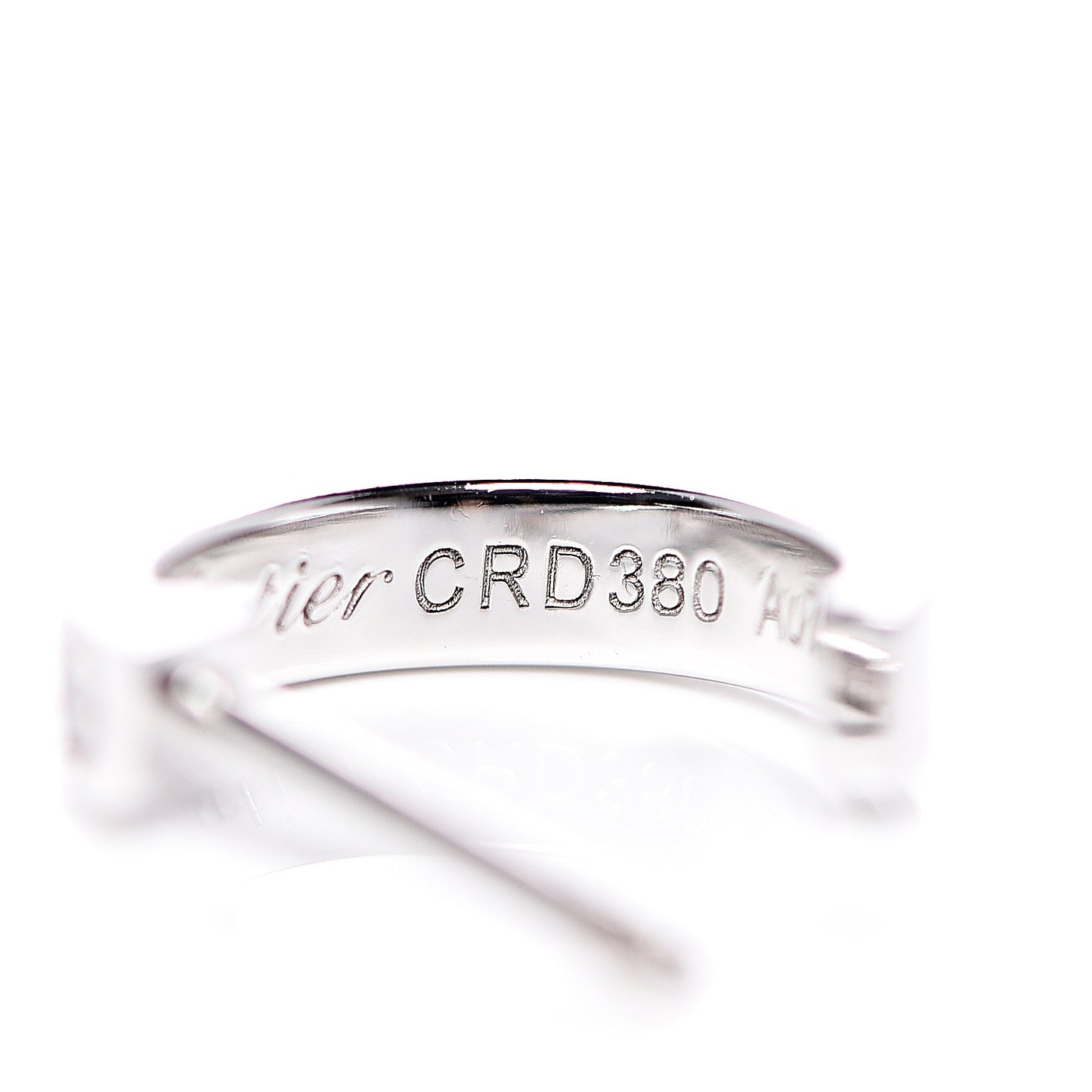 18K White Gold Small LOVE Hoop Earrings