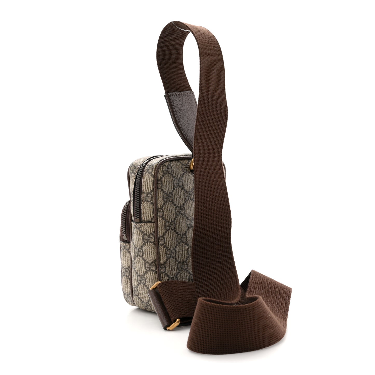 GG Supreme Monogram Web Mini Ophidia Messenger Brown