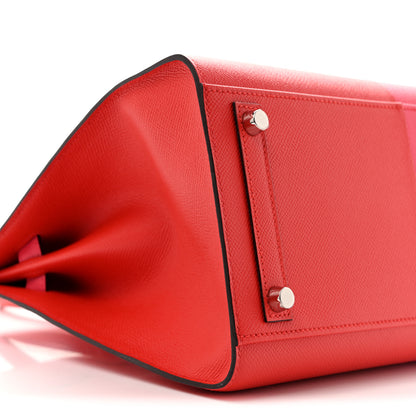 Hermes Epsom Casaque Birkin Sellier 30 Rouge Coeur Rose Extreme Bleu Zanzibar 9 of 11