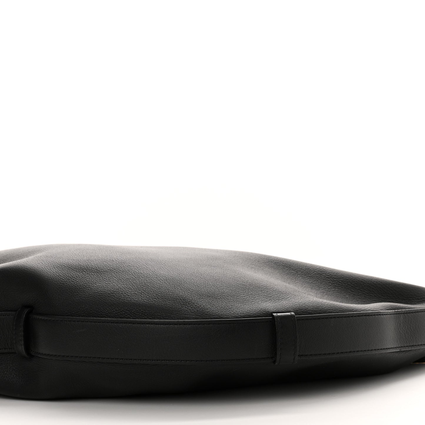 Supple Calfskin Medium Strap Leandre Shoulder Bag Black