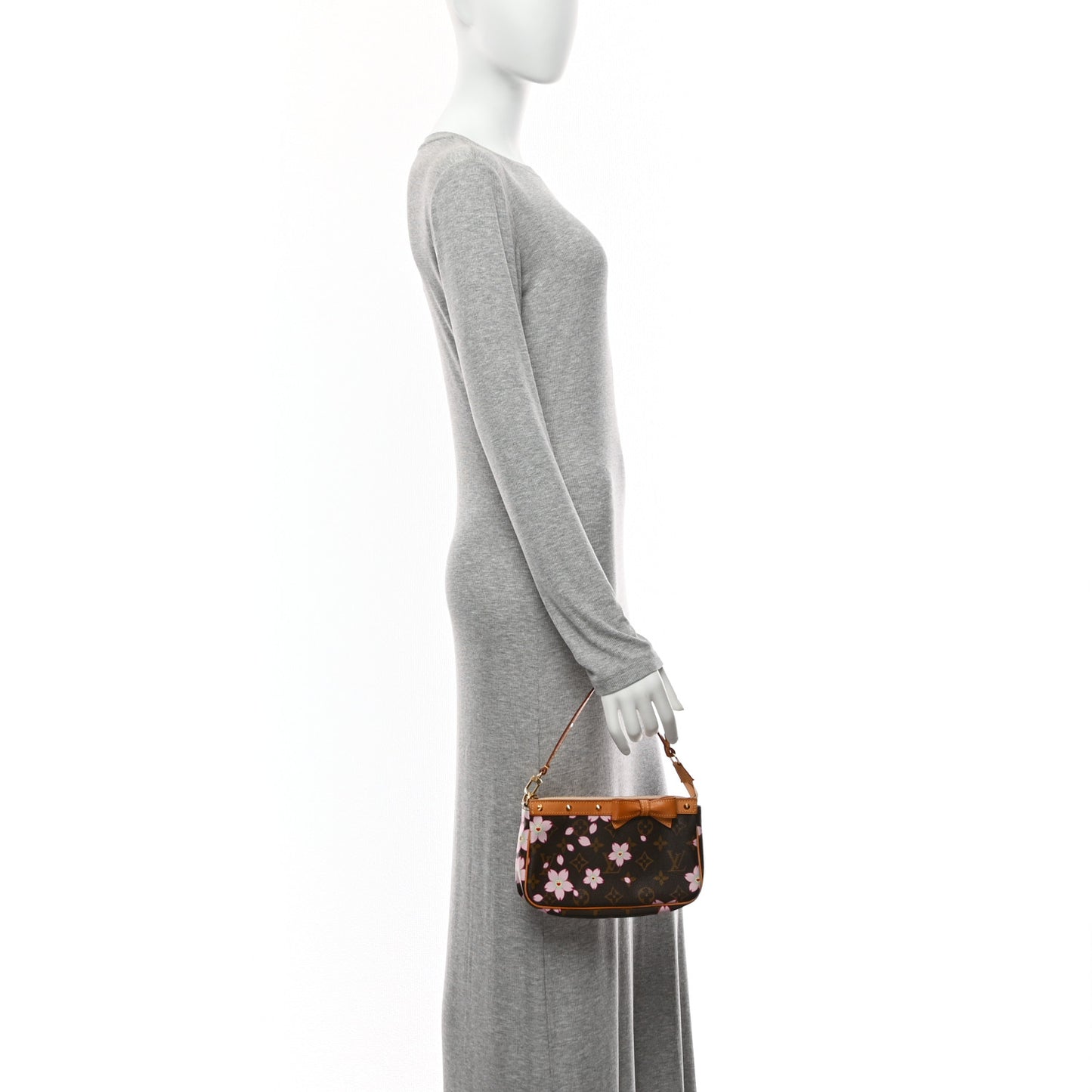 Monogram Cherry Blossom Pochette Accessories Brown